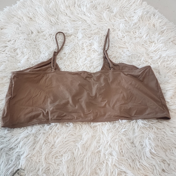 NWOT SKIMS Micro Cording V Crop Top Bralette Sienna 3X - Picture 8 of 9